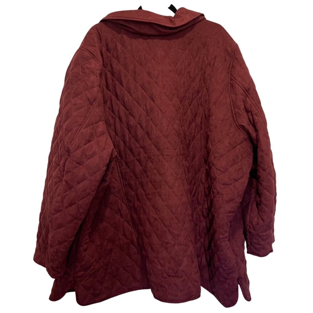 NWOT Isaac Mizrahi Live Faux Suede Bridgehampton Womens Quilted Jacket Size 5X N - Picture 3 of 9